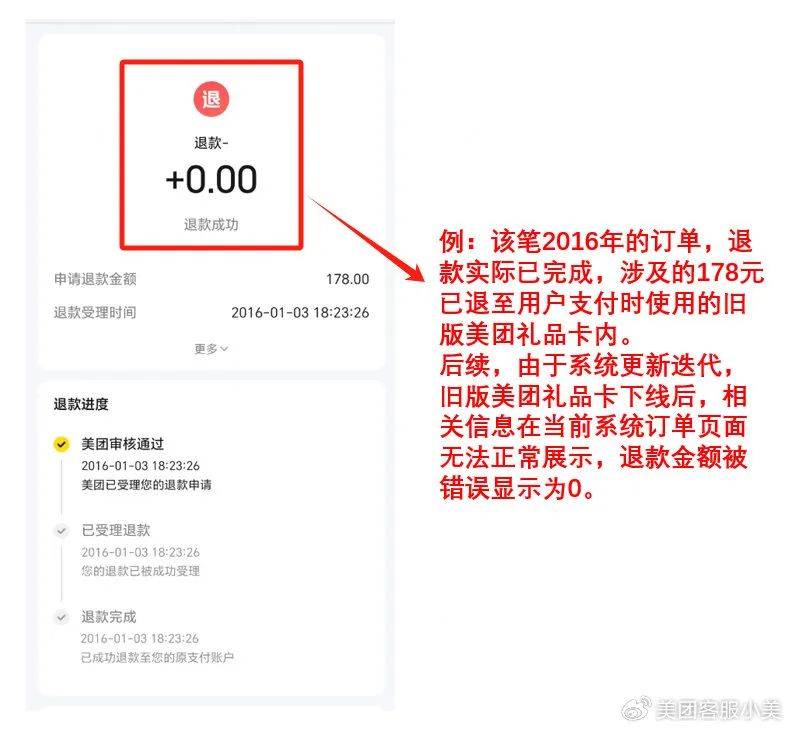 美团客服回应“退款未到账”:已修复退款信息滞后问题,将帮助用户追溯每一笔担心的订单