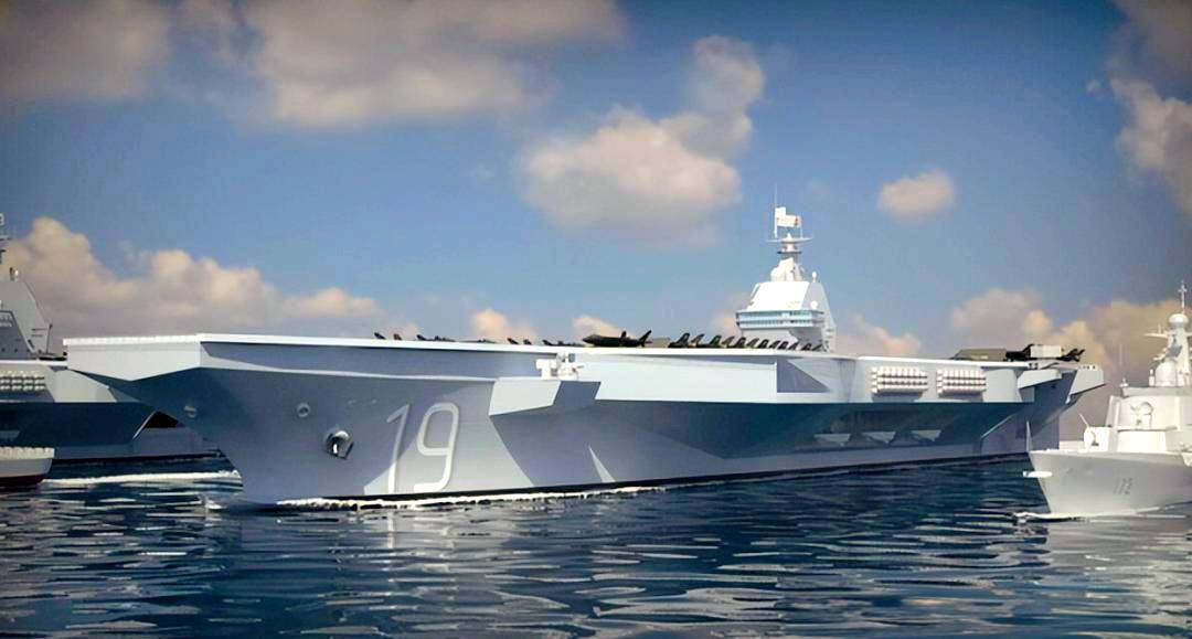 福建舰刚入列，004核航母就传来好消息？排水量或超10万吨，90架舰载机激光武器